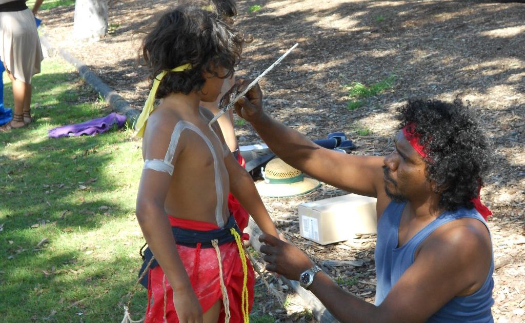 Facilitator Dennis Duncan bonds with son Doai during the new after school program. Photo: supplied Facilitator Dennis Duncan bonds with son Doai during the new after school program. Photo: supplied